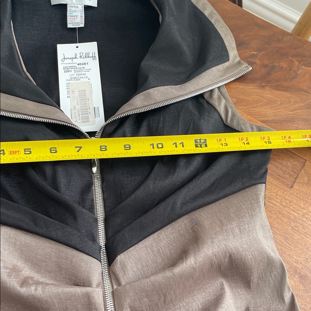 Joseph Ribkoff NWT full zipper front Mini Dress sz 6 - Picture 6 of 8